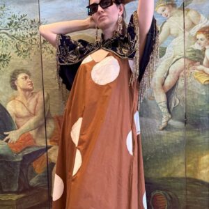 Brown scrappy Dot Dress