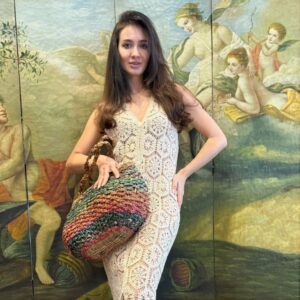 Ivanka Nude Crochet Lace Dress