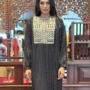 Ivanka Black & Silve Maxi Dress