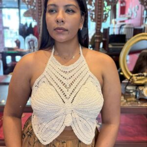 Ivanka Butterfly Crochet Top