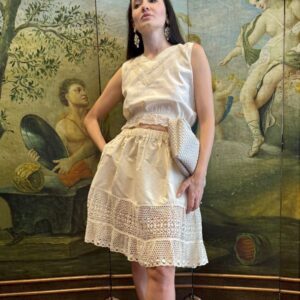 Ivanka, Crochet lace top and skirt set