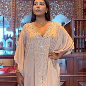 Ivanka Ivory Kaftan with Jewel detail