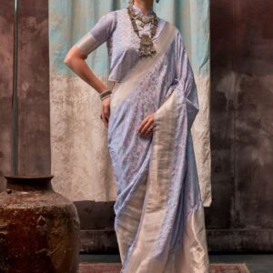 Cadillac Handloom Woven Luxurious Satin Silk Saree