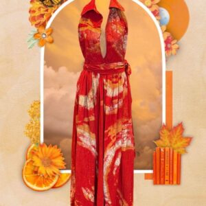 Ceylonbury Summer Halter Neck Maxi Dress