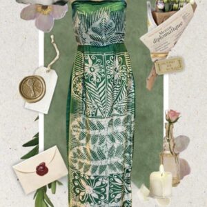 Ivanka Green & White Tube Dress