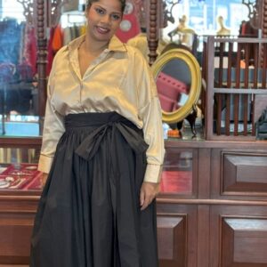 Tarique gold silk shirt