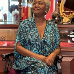 Ivanka black soft cotton batik dress