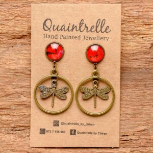 QUAINTRELLE JEWEL DRAGONFLY EARRINGS