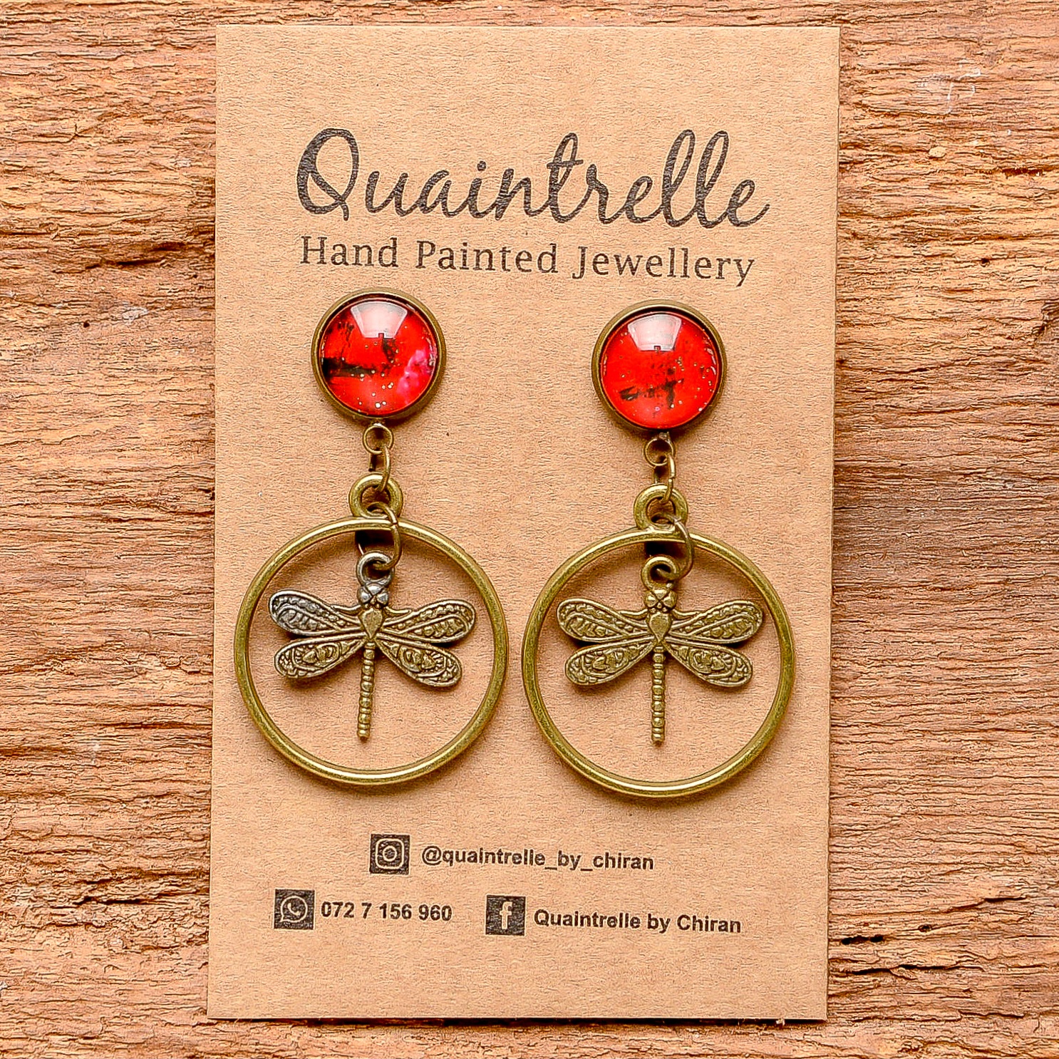 QUAINTRELLE JEWEL DRAGONFLY EARRINGS