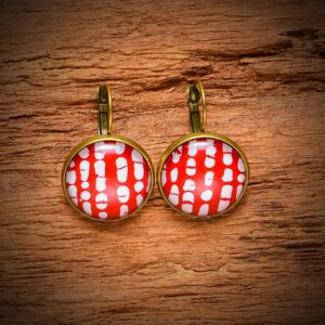 QUAINTRELLE RED BATIK EARRINGS