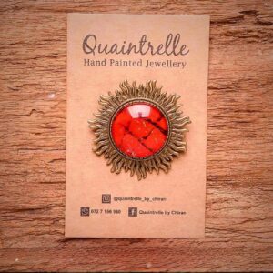 QUAINTRELLE RED RAIN BROOCH